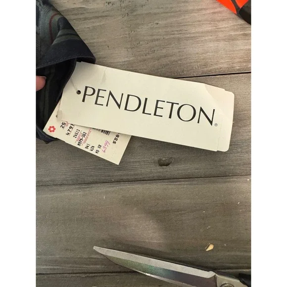 NWT Pendleton Womens Striped Button Down Shirt Size 12 Green Blue‎ Burgundy Poly - Picture 10 of 11